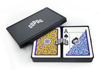 Copag Neoteric Azul Amarillo Poker Tamaño Jumbo Index Double Deck Set- 12 Sets