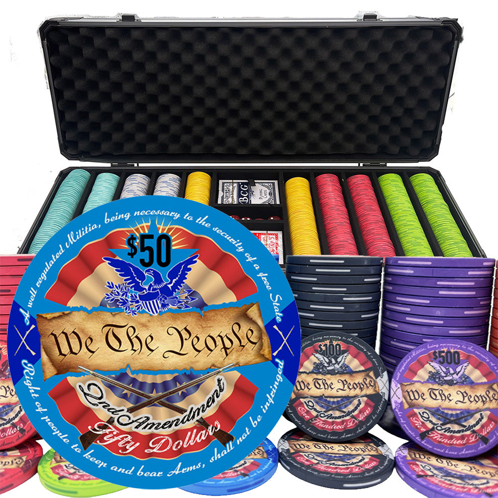 The 2nd Amendment 10 Gram Ceramic Ceramic Poker Sets With Case