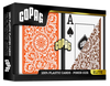 Copag 1546 Orange Brown Poker Size Jumbo Index Double Deck Set