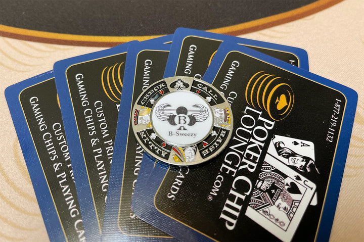 Custom Chrome & Gold Playing Card Guards