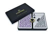 Copag 1546 Purple Grey Poker Size Jumbo Index Double Deck Set- 12 Sets