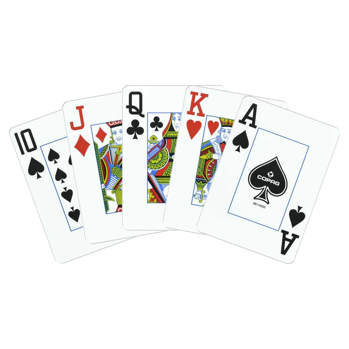 Copag 1546 Green Burgundy Poker Size Jumbo Index Double Deck Set