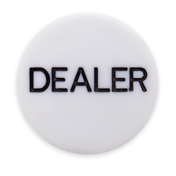 Standard White Poker Dealer Button