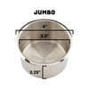 Jumbo Stainless Steel Drop in Cup Holder - Dimensions