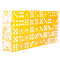 100 Yellow Dice - 16 mm