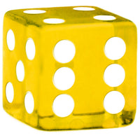 100 Yellow Dice - 16 mm