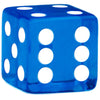 100 Blue Dice - 16 mm