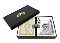 Copag 1546 Legacy Black Gold Poker Size Jumbo Index Double Deck Set - 12 Juegos