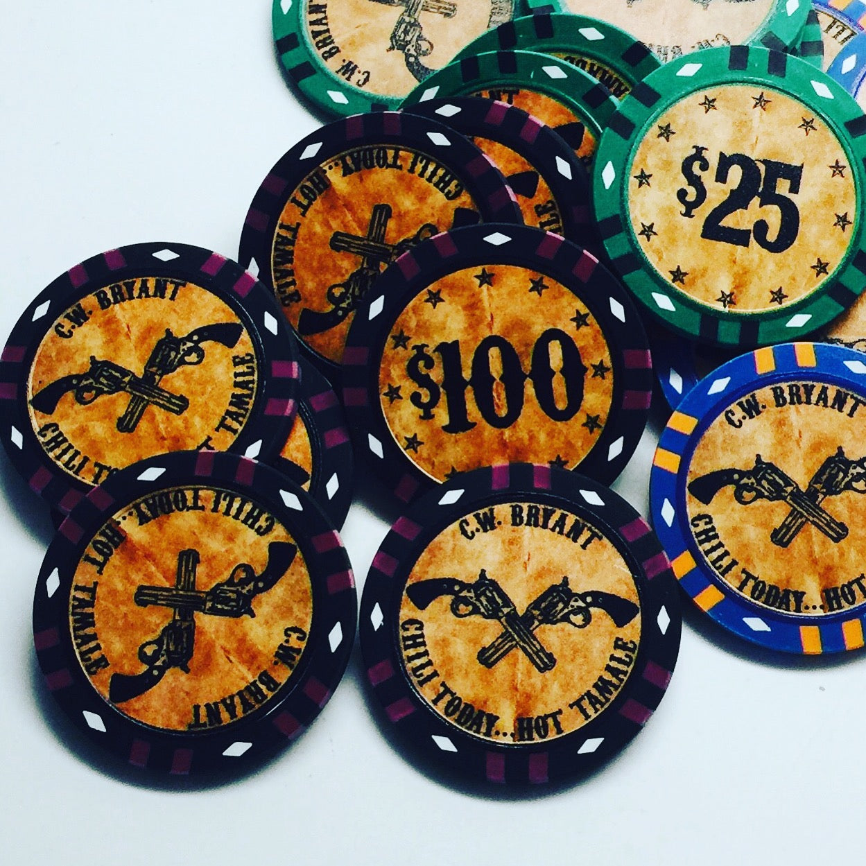 Custom Poker Chips - CW Bryant Design