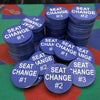 Custom Ceramic Dealer Buttons - Seat Change