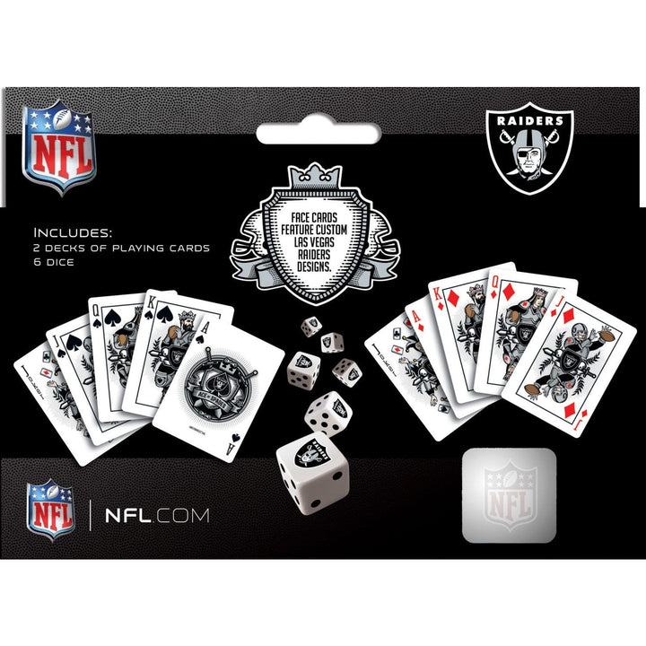 Las Vegas Raiders - 2-Pack Playing Cards & Dice Set