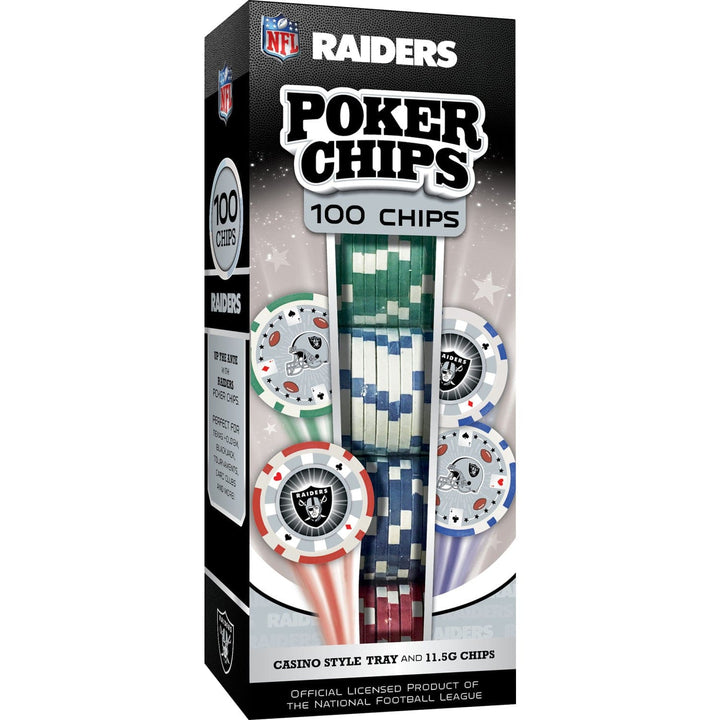 Las Vegas Raiders 100 Piece Poker Chips