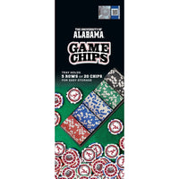 Alabama Crimson Tide 100 Piece Poker Chips Package Back