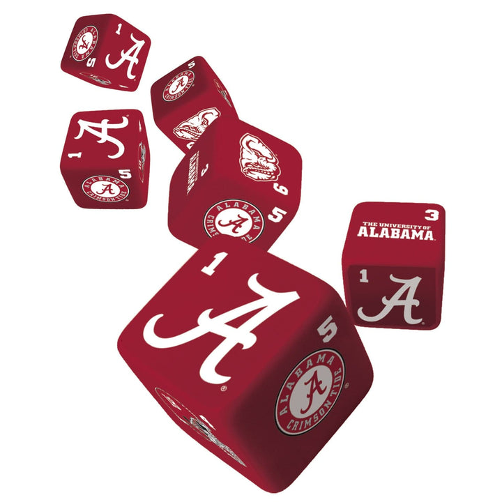 Alabama Crimson Tide Dice Set - 19mm - All Sides View