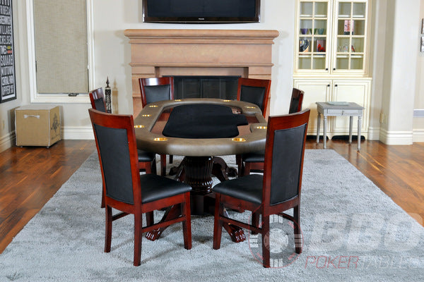 Poker Table Mahogany Dining Chairs