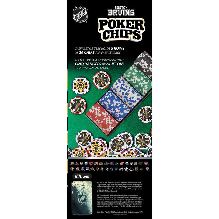 Boston Bruins 100 Piece Poker Chips