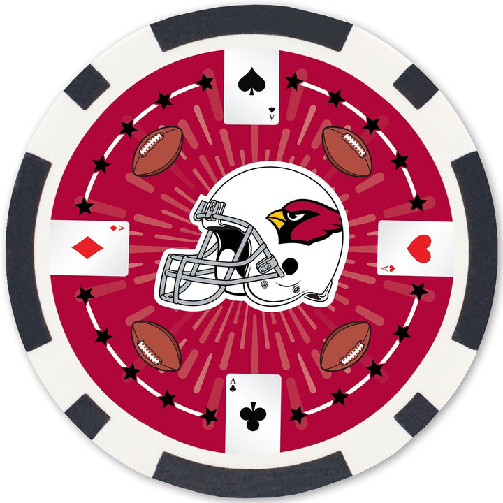 Arizona Cardinals 100 Piece Poker Chips - Back