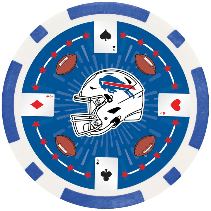 Buffalo Bills 100 Piece Poker Chips