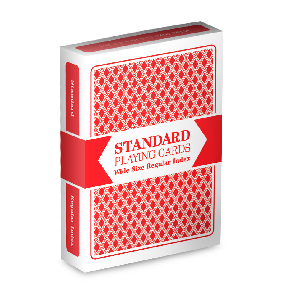 Unbranded Red Poker Size Regular Index Playing Cards Single Deck