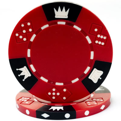 Custom Hot Stamped Poker Chips - 11.5 Gram Triple Crown - Letters & Denominations