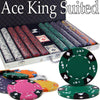 Ace King Suited 14 Gram Clay Poker Chips in Standard Aluminum Case - 1000 Ct.