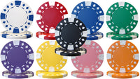 Diamond Suited 12.5 Gram ABS Poker Chips in Acrylic Carrier - 1000 Ct.