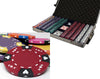 Ace King Suited 14 Gram Clay Poker Chips in Rolling Aluminum Case - 1000 Ct.