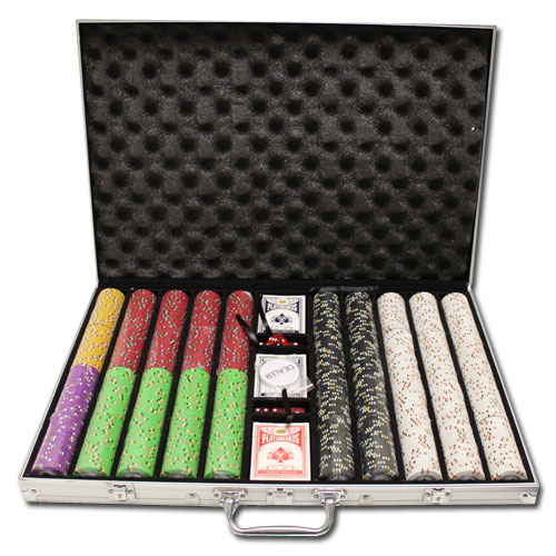 Bluff Canyon 13.5 Gram Clay Poker Chips in Standard Aluminum Case - 1000 Ct.