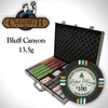 Bluff Canyon 13.5 Gram Clay Poker Chips in Standard Aluminum Case - 1000 Ct.