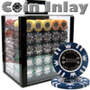 Coin Inlay 15 Gram Clay Poker Chips in Acrylic Carrier - 1000 Ct.