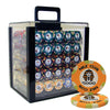 Nile Club 10 Gram Ceramic Poker Chips in Acrylic Carrier - 1000 Ct.