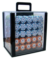 Monte Carlo 14 Gram Clay Poker Chips in Acrylic Carrier - 1000 Ct.