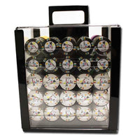 Desert Heat 13.5 Gram Clay Poker Chips in Acrylic Carrier - 1000 Ct.