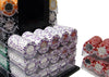 Coin Inlay 15 Gram Clay Poker Chips in Acrylic Carrier - 1000 Ct.