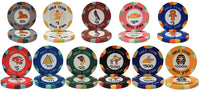 Nile Club 10 Gram Ceramic Poker Chips in Acrylic Carrier - 1000 Ct.