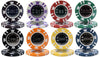 Coin Inlay 15 Gram Clay Poker Chips in Acrylic Carrier - 1000 Ct.