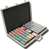 Las Vegas 14 Gram Clay Poker Chips in Standard Aluminum Case - 1000 Ct.