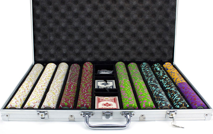 The Mint 13.5 Gram Clay Poker Chips in Standard Aluminum Case - 1000 Ct.