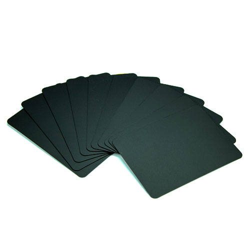 Set of 10 Black Plastic Bridge Size Cut Cards