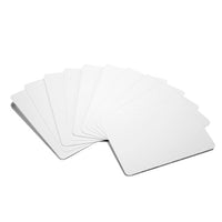 Set of 10 White Plastic Poker Size Cut Cards