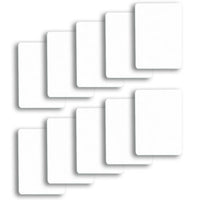 Set of 10 White Plastic Bridge Size Cut Cards