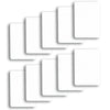 Set of 10 White Plastic Bridge Size Cut Cards