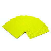 Set of 10 Yellow Plastic Poker Size Cut Cards