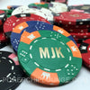 Custom Hot Stamped Poker Chips - 11.5 Gram Triple Crown - Letters & Denominations