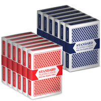 Unbranded Red Blue Poker Size Regular Index Playing Cards - QTY 12