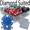 Diamond Suited 12.5 Gram ABS Poker Chips in Acrylic Trays - 200 Ct.