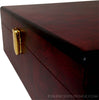 Exterior View - 200 Capacity Mahogany Wood Poker Case