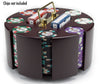 200 Capacity Wooden Poker Chip Carousel Case