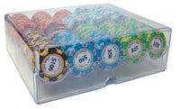 Monte Carlo 14 Gram Clay Poker Chips in Acrylic Trays - 200 Ct.