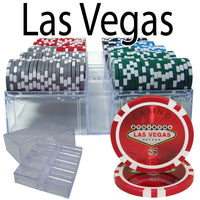 Las Vegas 14 Gram Clay Poker Chips in Acrylic Trays - 200 Ct.